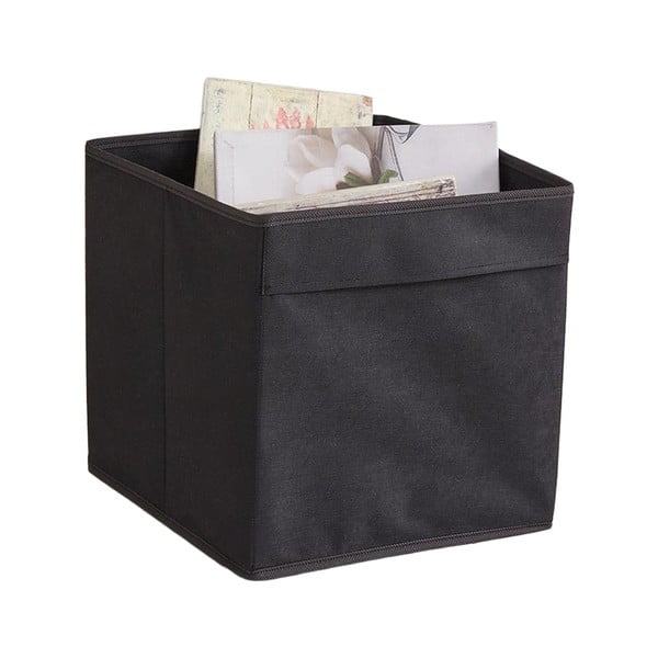 Cutie de depozitare neagră din material textil 30x30x30 cm – Mioli Decor