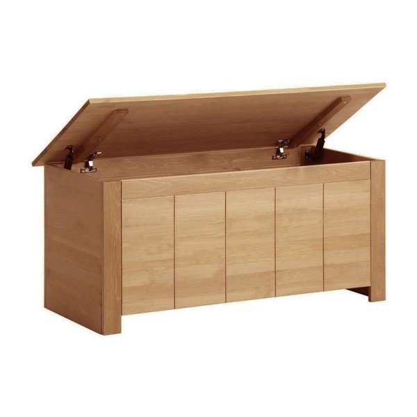 Cufăr în culoare naturală din lemn de pin 100x45 cm Bertram – Støraa-image-2