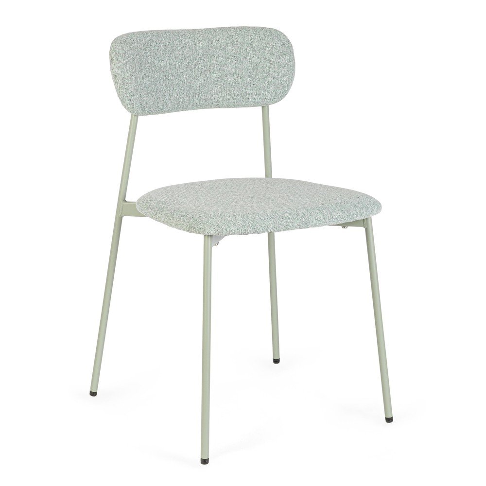 Scaun de dining verde mentă tapițat Inka – Yes Everyday