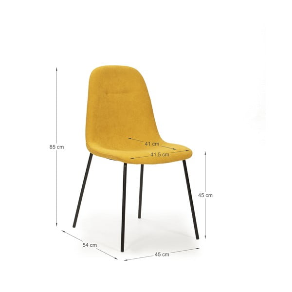 Scaune de dining galbene 4 buc. Renne – Marckeric-image-4