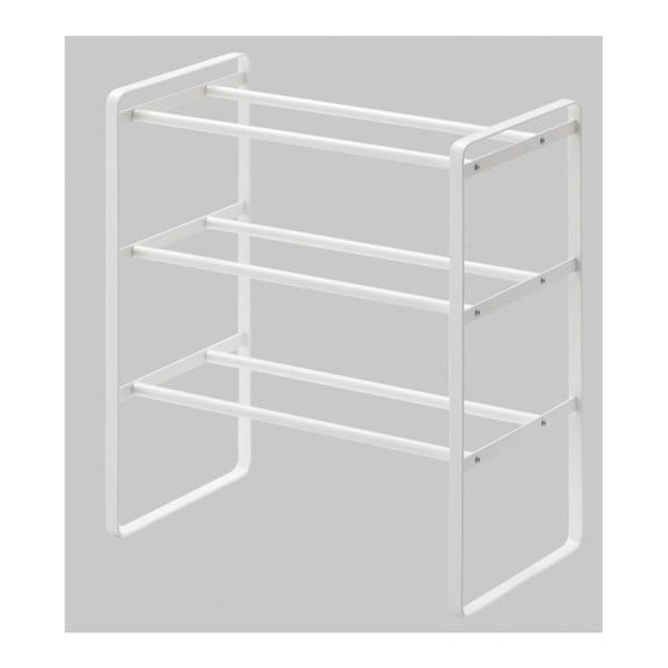 Pantofar ajustabil cu 3 etaje YAMAZAKI Maebashi, alb-image-3