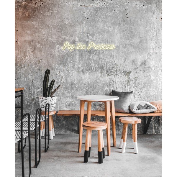 Decorațiune luminoasă de perete Candy Shock Prosecco, 80 x 15 cm, alb-image-3