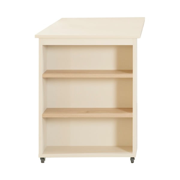 Pat pentru copii  bej înalt cu spațiu de depozitare fără somieră 90x200 cm Studio – Roba-image-4