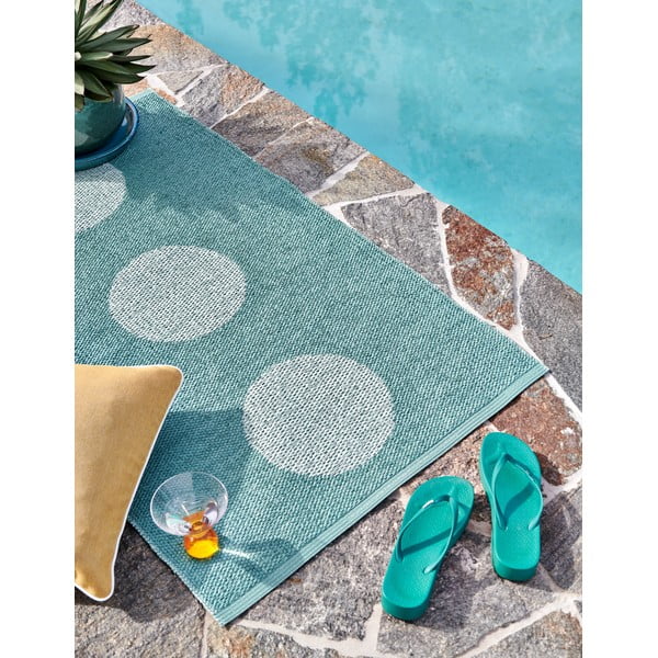 Covor tip traversă pentru interior și exterior turcoaz 70x280 cm Vera Pop Jade – Pappelina-image-1