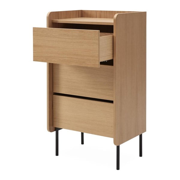 Comodă înaltă cu aspect de lemn de stejar 60x108,5 cm Wrap – Bonami Selection-image-3