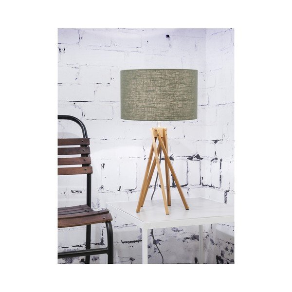 Veioză din bambus Good&Mojo Kilimanjaro, abajur verde-image-1