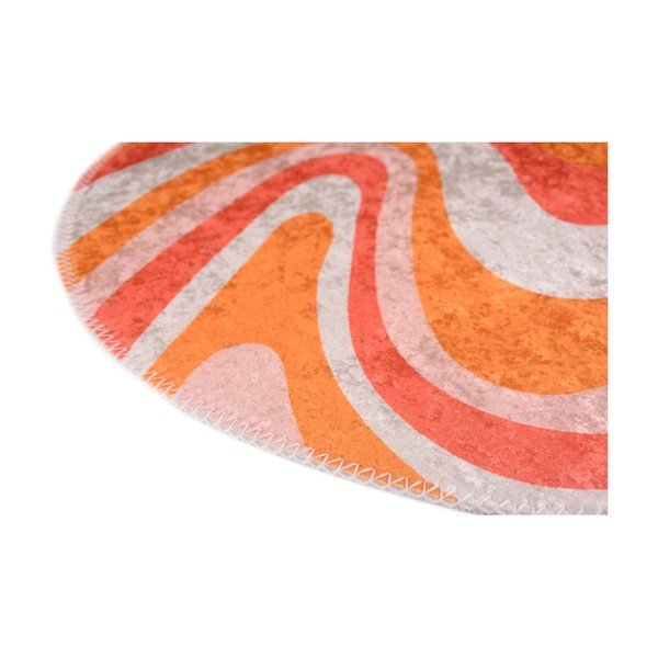 Covor portocaliu lavabil rotund ø 100 cm Colors of Joy – Vitaus-image-2