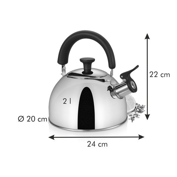 Ceainic argintiu din oțel inoxidabil 2 l Perfecta – Tescoma-image-2