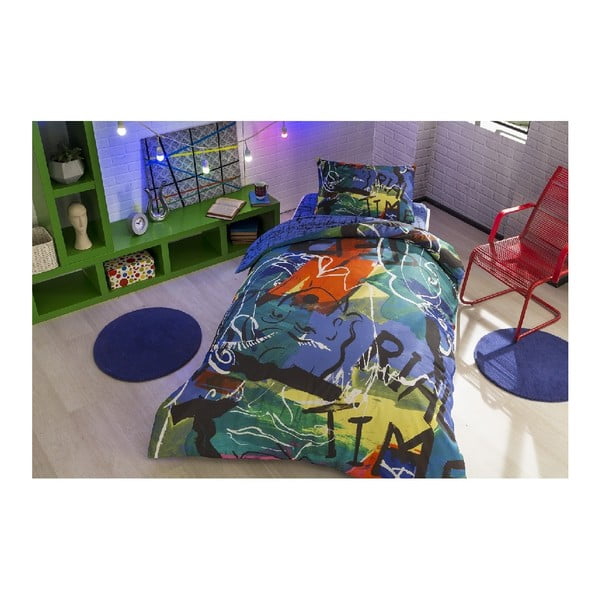 Set lenjerie de pat din bumbac pentru pat de o persoană Ranforce Rialto, 160 x 220 cm