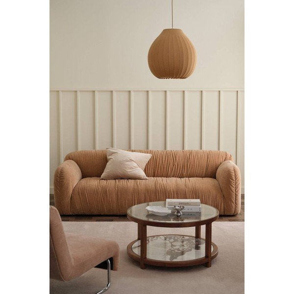 Canapea grej cu tapițerie din chenille 221 cm Elvisa – Ellos Home-image-1