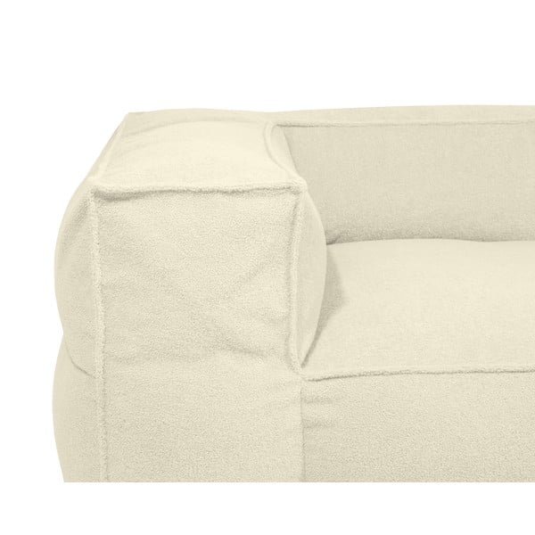 Fotoliu bean bag crem cu tapițerie din țesătură bouclé Mass Corner 125 Right – SLOWDOWN-image-4