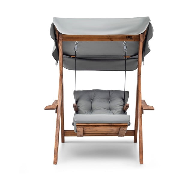 Balansoar de grădină gri/natural  din lemn  Galata – Floriane Garden-image-2