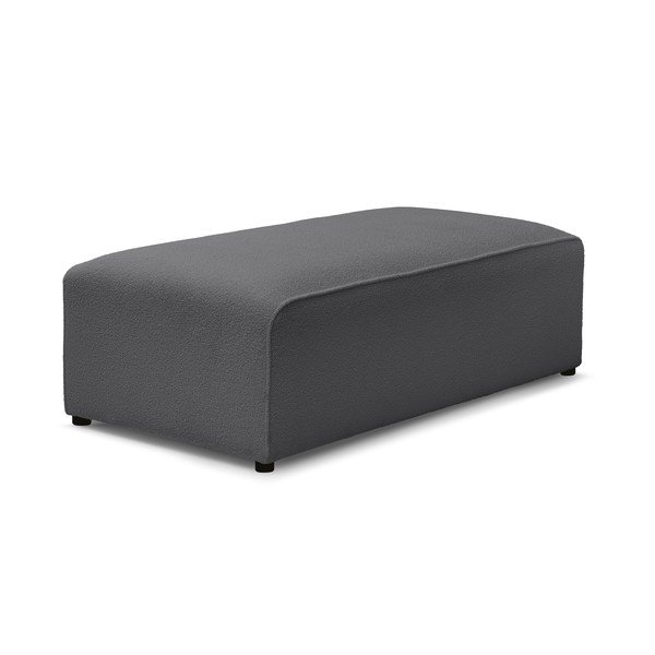 Taburet modular gri închis cu tapițerie din țesătură bouclé Megeve – Bobochic Paris