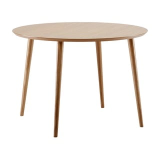 Masă dining cu aspect de lemn de stejar Woodman Cloyd,  ø  100 cm