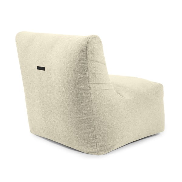 Fotoliu bean bag gri deschis cu tapițerie din țesătură bouclé Seat 100 Lounge – SLOWDOWN-image-4