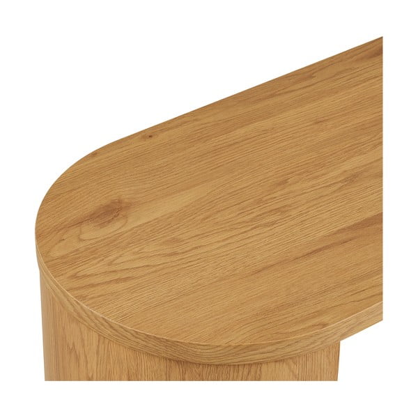 Masă consolă în culoare naturală cu aspect de lemn de stejar 38x114 cm Bibione – House Nordic-image-4