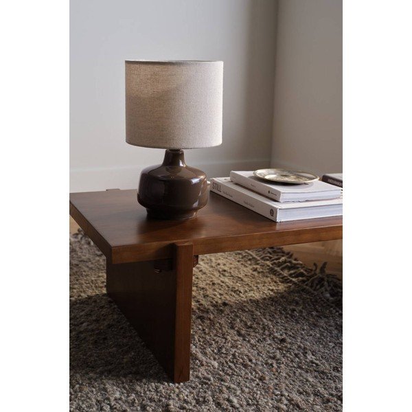 Veioză maro/crem din ceramică (înălțime 29 cm) Laila – Jotex-image-2