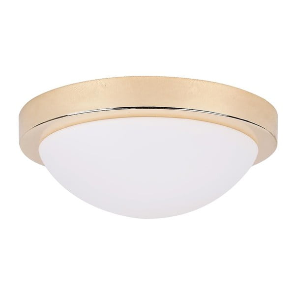 Plafonieră aurie cu abajur din sticlă ø 28 cm Roda – Candellux Lighting