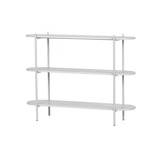 Bibliotecă gri deschis din lemn  de frasin 120x92 cm Tender – BePureHome-image-2