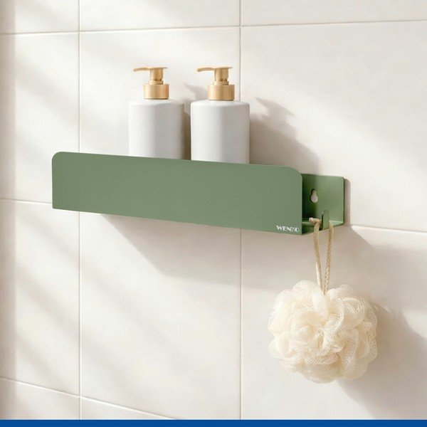 Raft pentru baie verde autoadeziv cu Turbo-Loc din oțel inoxidabil Lizan – Wenko-image-1