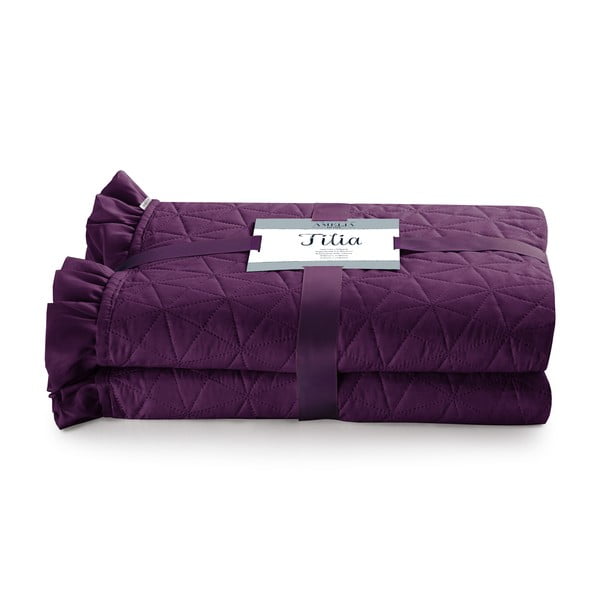 Cuvertură AmeliaHome Tilia Plum, 220 x 240 cm, mov-image-2