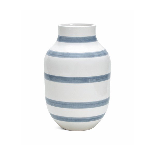 Vază din ceramică Kähler Design Omaggio, înălțime 30,5 cm, albastru deschis - alb