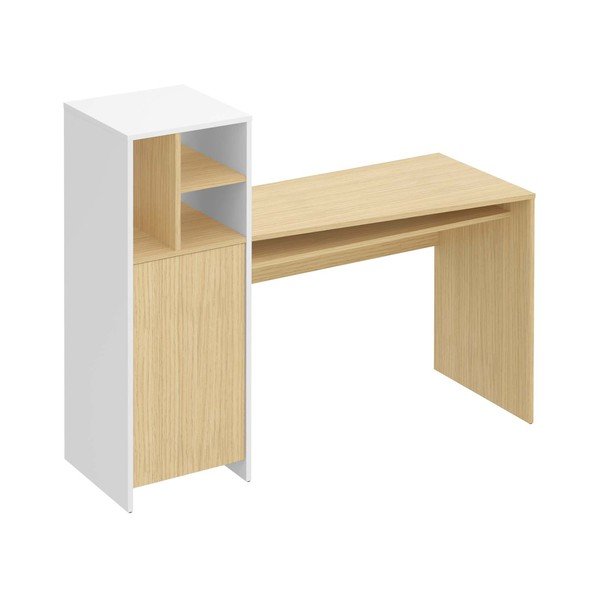Birou cu blat cu aspect de lemn de stejar 130x50 cm Mitch TemaHome-image-3