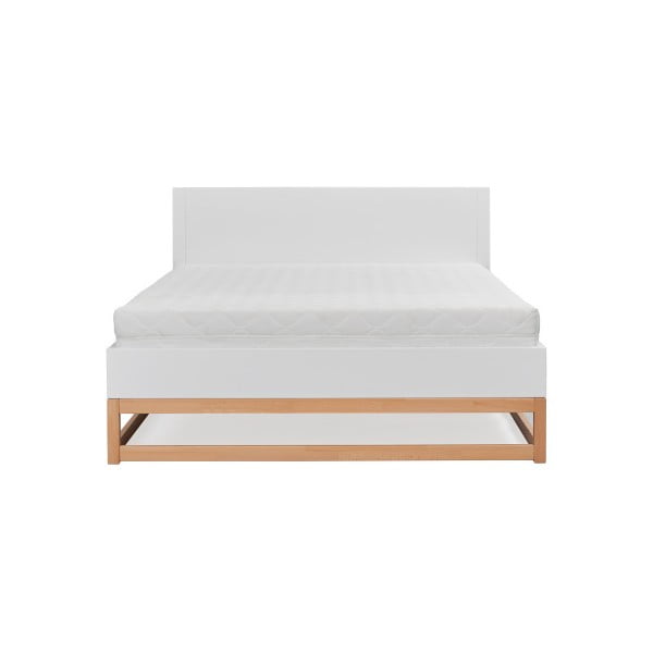 Pat dublu din lemn masiv de pin SKANDICA Karin, 140 x 200 cm-image-1