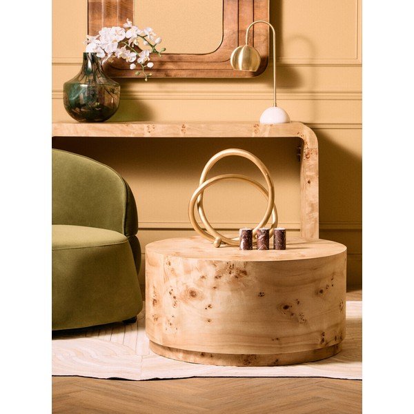 Măsuță de cafea în culoare naturală rotundă ø 80 cm Mota – Premier Housewares-image-3
