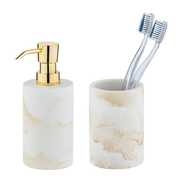 Set de accesorii de baie alb din polirășină Odos – Wenko