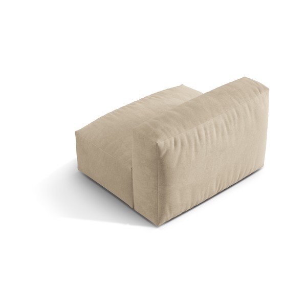 Modul pentru canapea modulară bej cu tapițerie din catifea (de mijloc) Martina – Micadoni -image-3