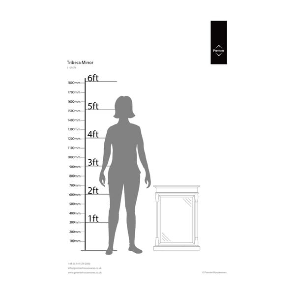 Oglindă de perete 50x70 cm Tribeca – Premier Housewares-image-1