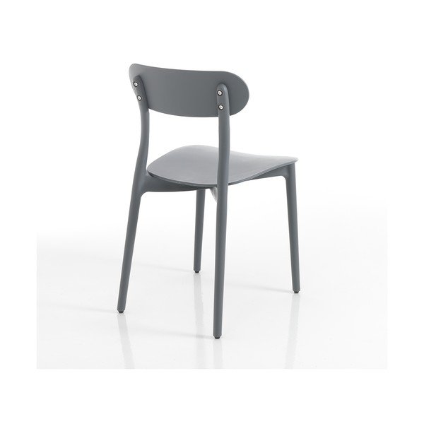 Scaun de grădină gri din plastic Stoccolma - Tomasucci-image-2