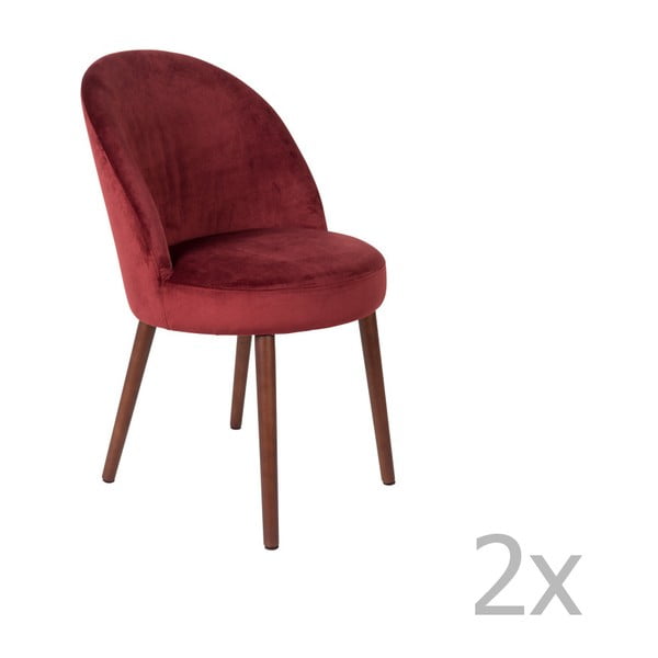 Set 2 scaune Dutchbone Barbara, roșu