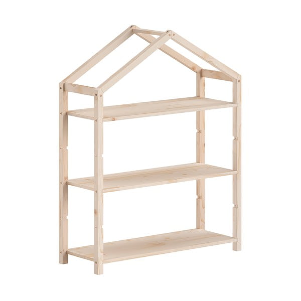 Bibliotecă de copii în culoare naturală din lemn de pin 111x141x40 cm Dallas – Vipack