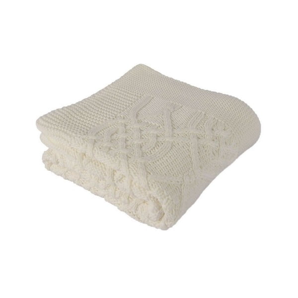 Pătură din bumbac pentru copii Homemania Decor Louise, 90 x 90 cm, alb - crem