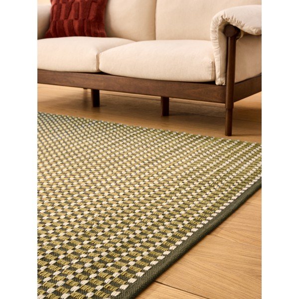 Covor kaki țesut manual din amestesc de lână 200x290 cm Ember – MADE-image-2