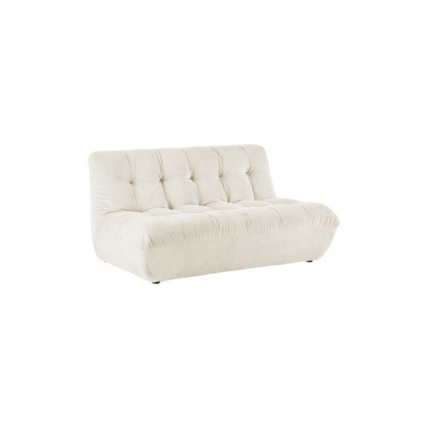 Canapea crem cu tapițerie din catifea reiată  145 cm Kelso – Jotex