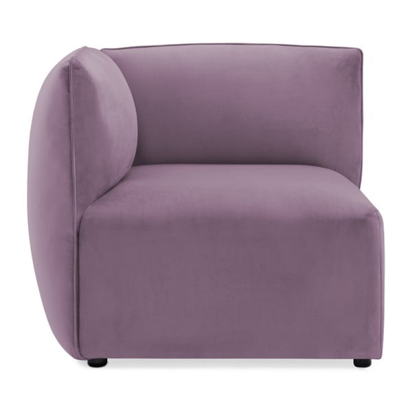 Modul colț stânga pentru canapea Vivonita Velvet Cube, mov lila