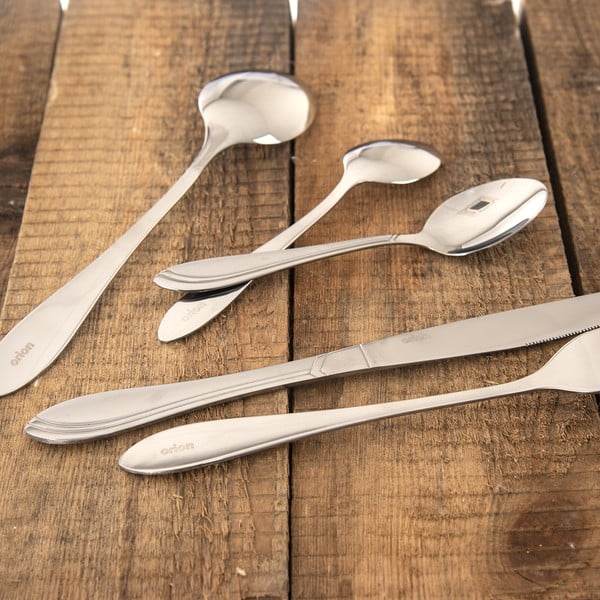 Tacâmuri argintii din oțel inoxidabil 24 buc. Satin – Orion-image-1