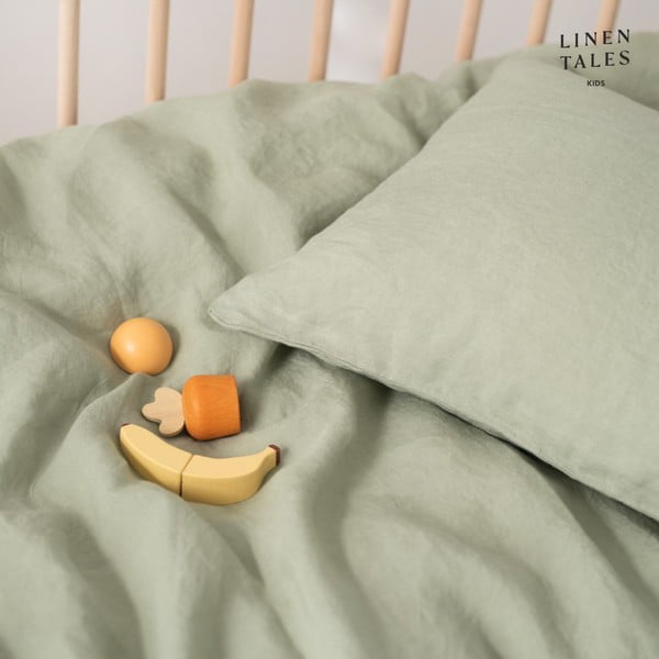Lenjerie de pat pentru copii din in pentru pat de o persoană 140x200 cm – Linen Tales-image-2