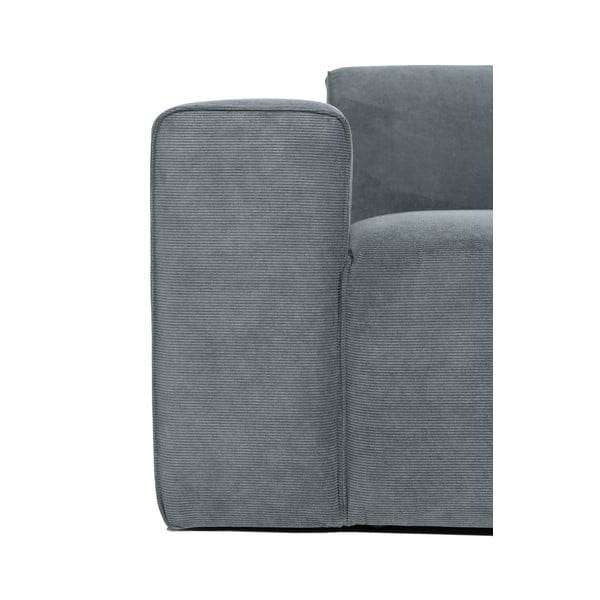 Colțar gri cu tapițerie din catifea reiată  (cu colț pe partea stângă ) Sting – Scandic-image-3