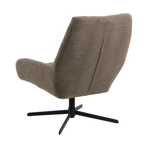 Fotoliu gri/maro cu tapițerie din țesătură bouclé Paris – Actona-image-3