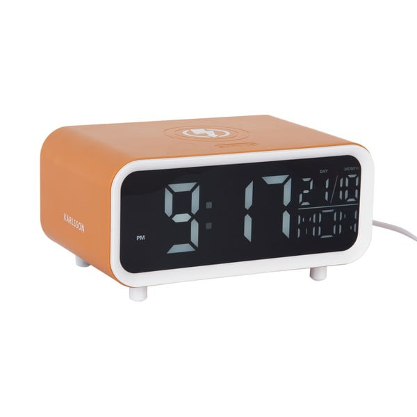 Ceas deșteptător cu încărcător wireless Chunky LED – Karlsson