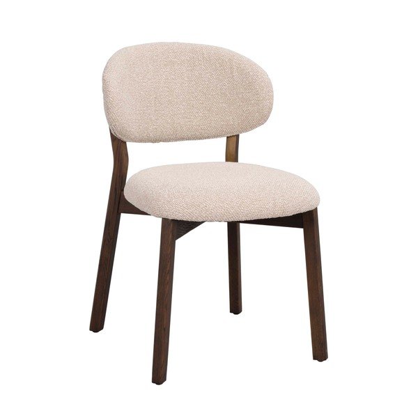 Scaun de dining crem/în culoare naturală închisă din lemn de stejar Patterson – Rowico