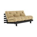 Canapea galben-muștar extensibilă 160 cm Roots Black Night – Karup Design