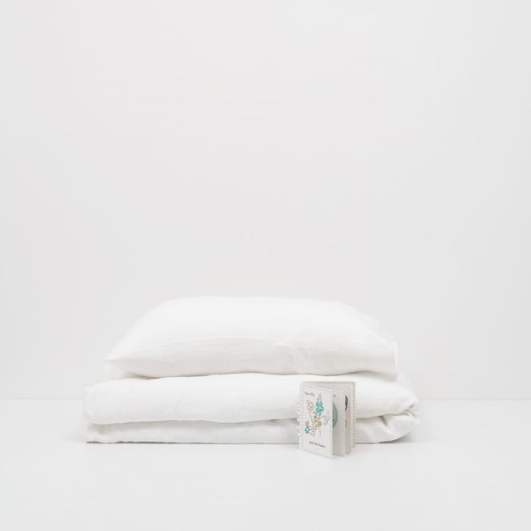 Față de pernă din in pentru copii Linen Tales Nature, 40 x 45 cm, alb-image-2