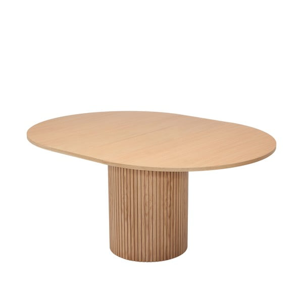 Masă de dining rotundă extensibilă cu aspect de lemn de stejar ø 115 cm Malaga – Bonami Selection-image-3