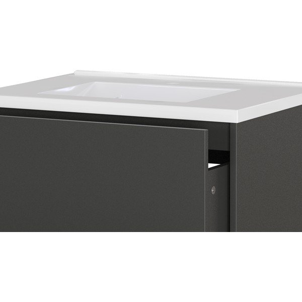 Dulap sub chiuvetă gri antracit suspendat cu aspect mat 61x61 cm Bodera – Germania-image-4