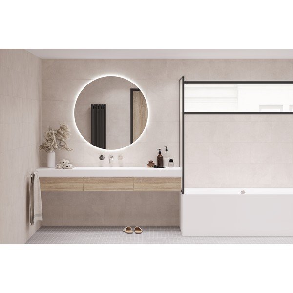 Oglindă de perete cu led ø 100 cm Luna – Mirrors and More-image-3